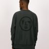 Olaf Hussein Sweaters | Olaf Hussein Olaf Face Crewneck Slate Grey