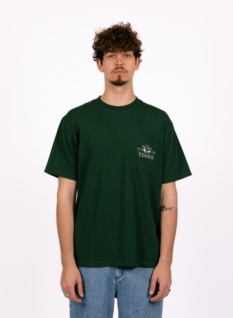 Palmes T-Shirts | Palmes Vichi Pocket T-Shirt Green