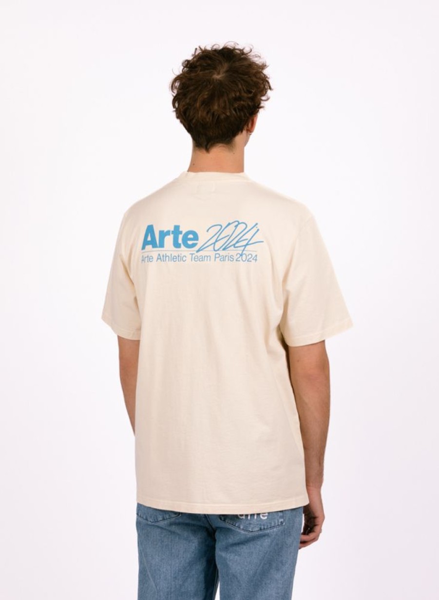 Arte T-Shirts | Arte Teo Back Ss24 T-Shirt Cream