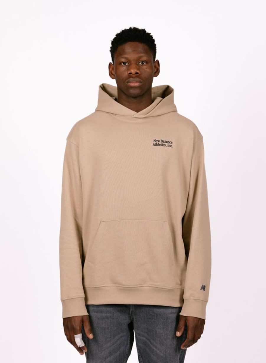 New Balance Sweaters | New Balance Embroidered Hoodie Beige