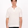 Daily Paper T-Shirts | Daily Paper Yinka Relaxed Knit Ss Polo White