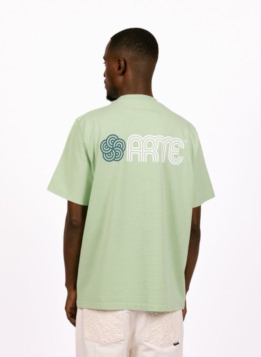 Arte T-Shirts | Arte Teo Circle Flower T-Shirt Green