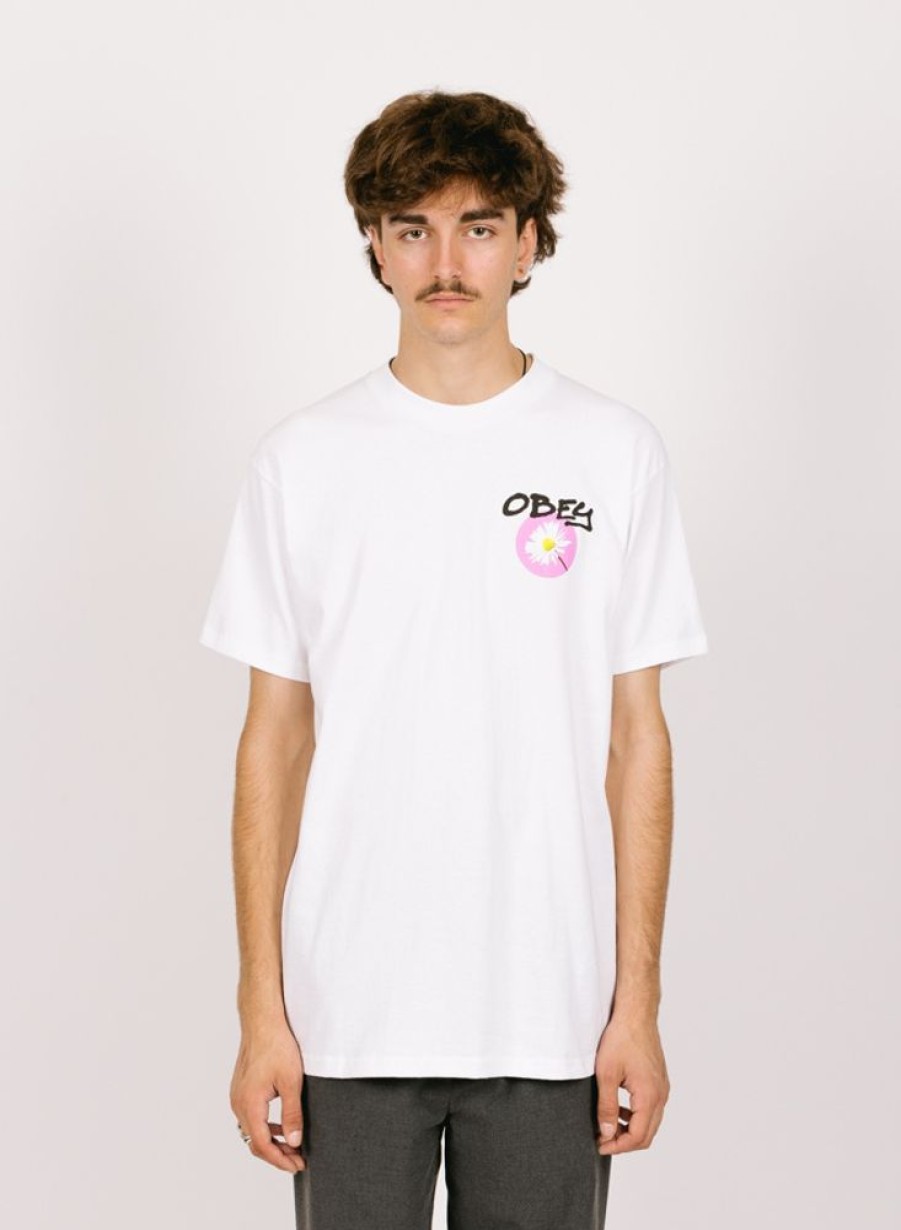 Obey T-Shirts | Obey Daisy Spray White