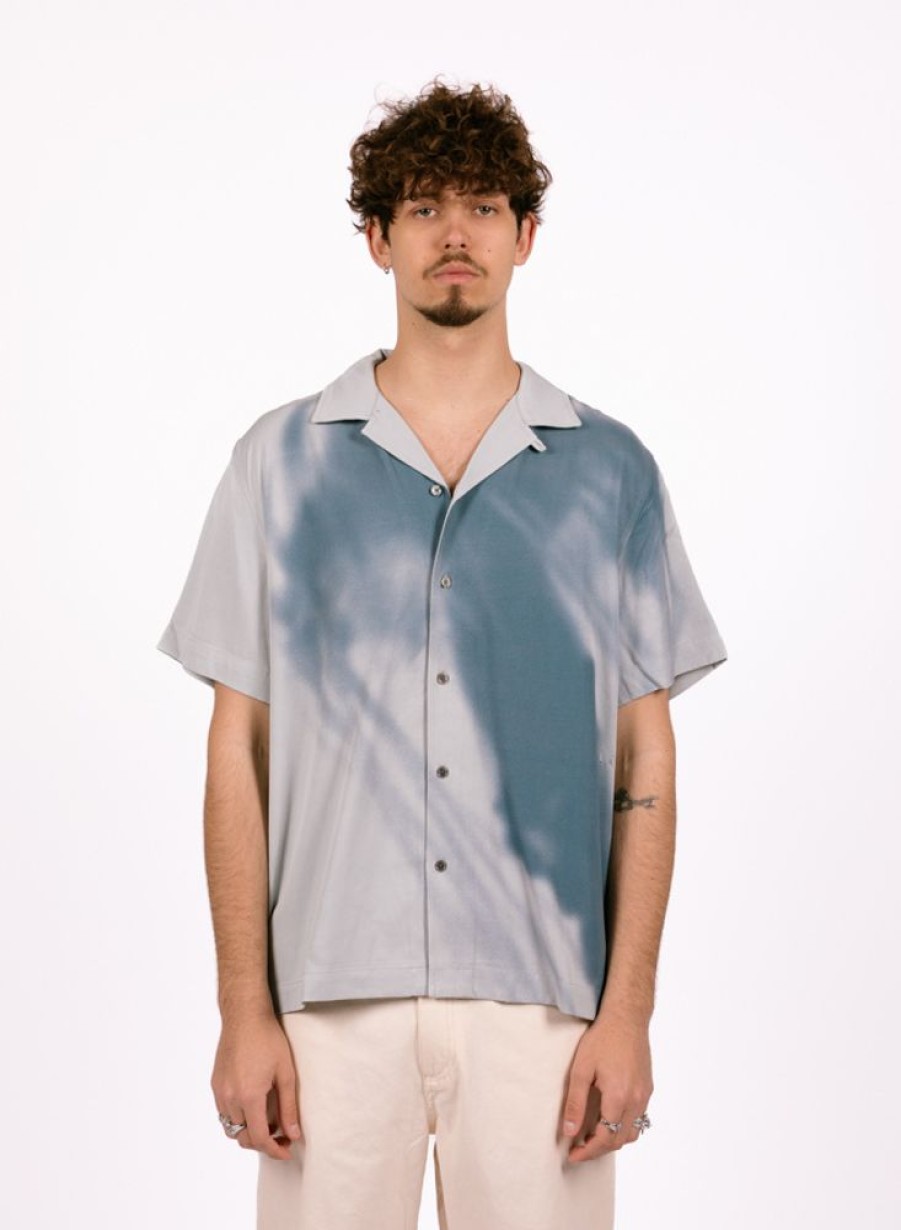 Olaf Hussein Shirts | Olaf Hussein Jellyfish Ss Shirt Navy/Off-White