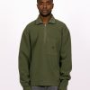 New Amsterdam Surf Association Sweaters | New Amsterdam Surf Association Tide Half Zip Forest Green