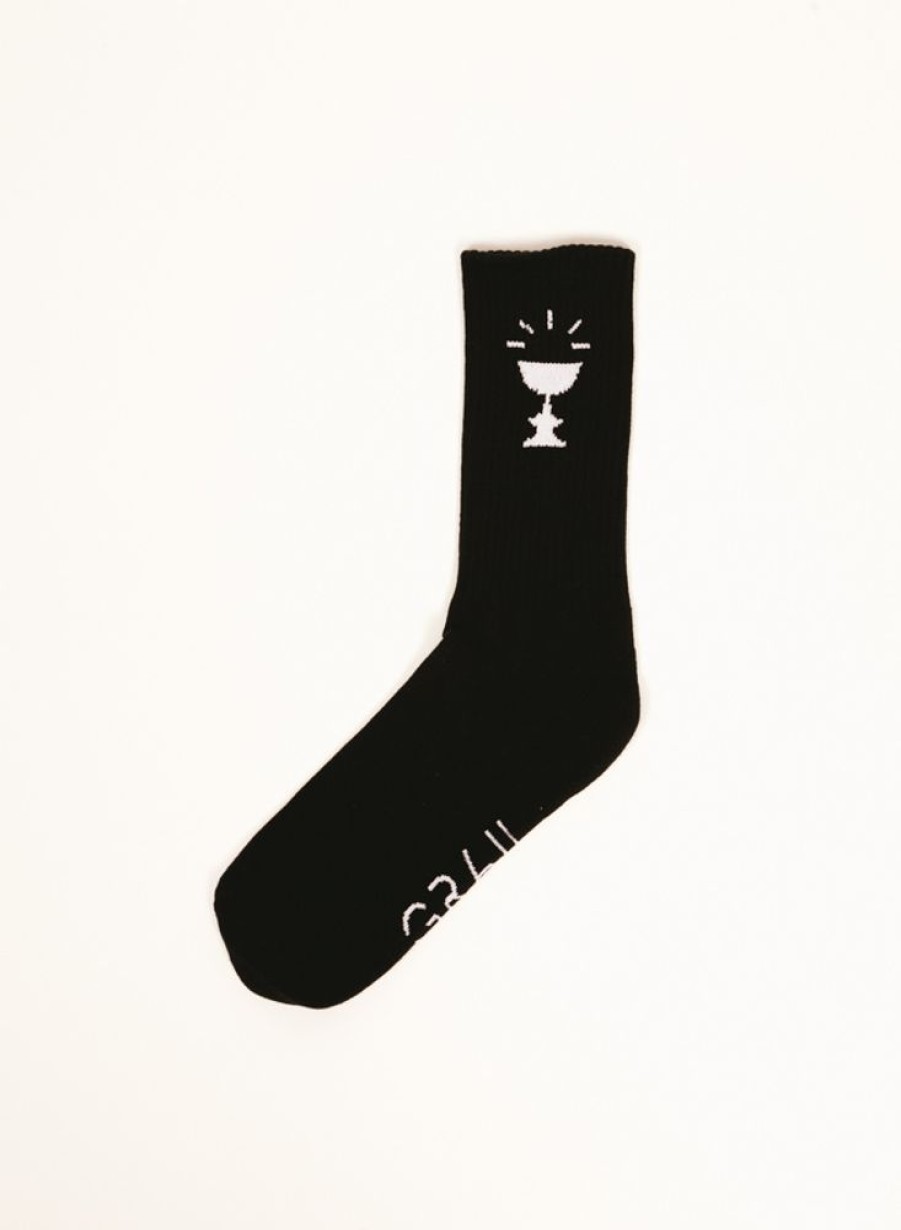 GRAIL | Grail Cup Logo Sock Black