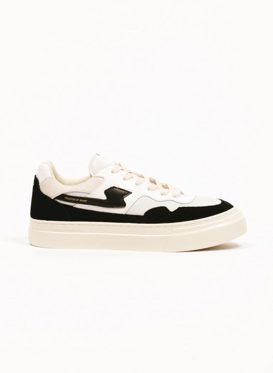 S.W.C. Stepney Workers Club Sneakers | S.W.C. Stepney Workers Club Pearl S Strike Suede White Black