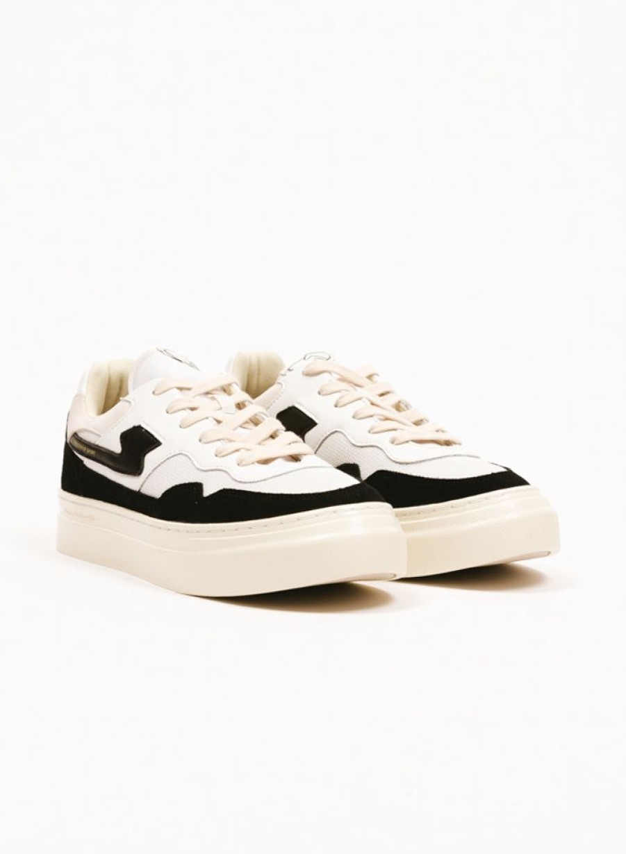 S.W.C. Stepney Workers Club Sneakers | S.W.C. Stepney Workers Club Pearl S Strike Suede White Black