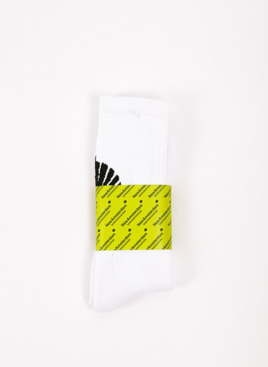 New Amsterdam Surf Association | New Amsterdam Surf Association Logo Socks White