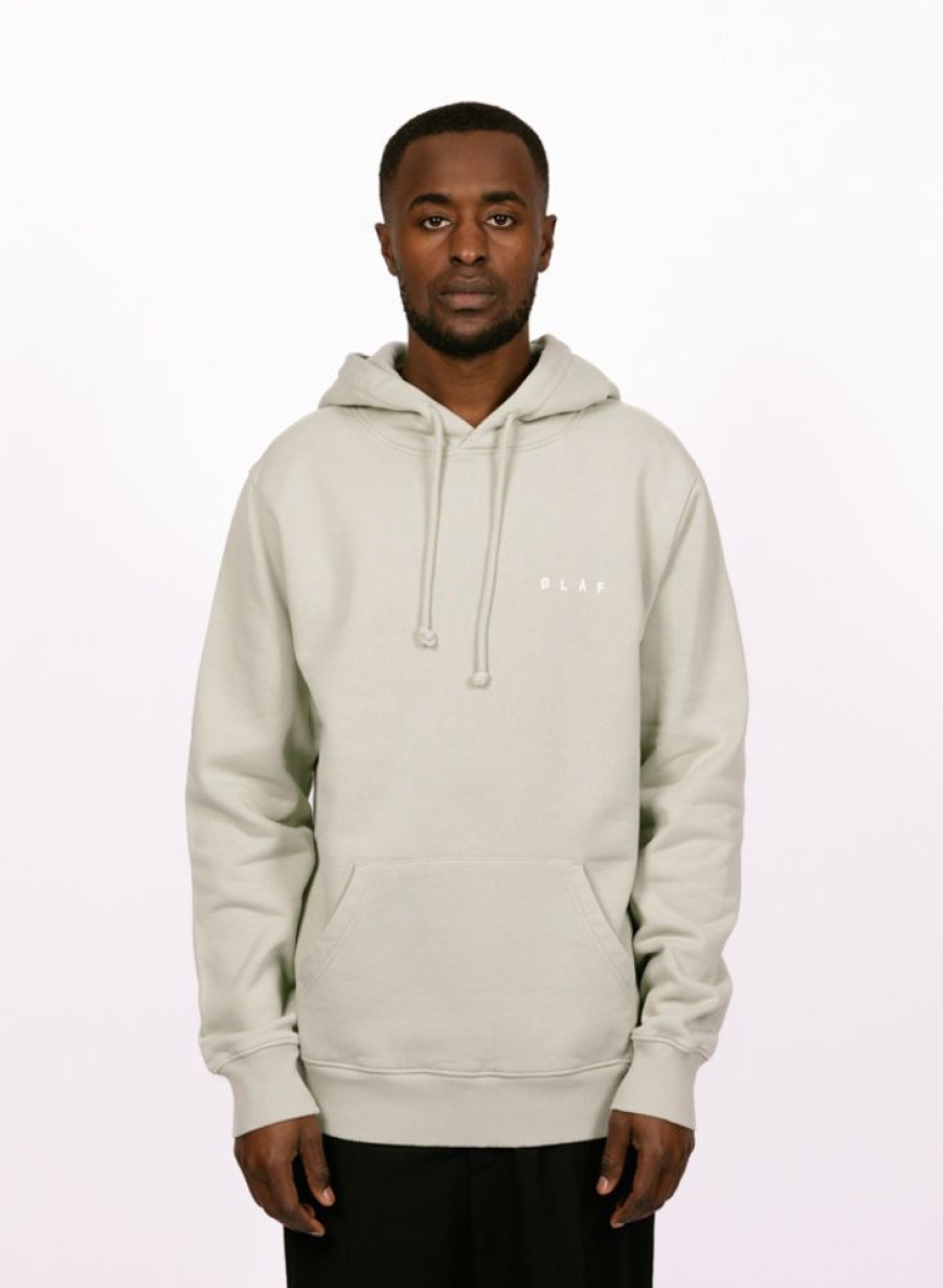 Olaf Hussein Sweaters | Olaf Hussein Pixelated Face Hoodie Pale Green