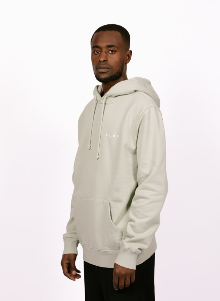 Olaf Hussein Sweaters | Olaf Hussein Pixelated Face Hoodie Pale Green