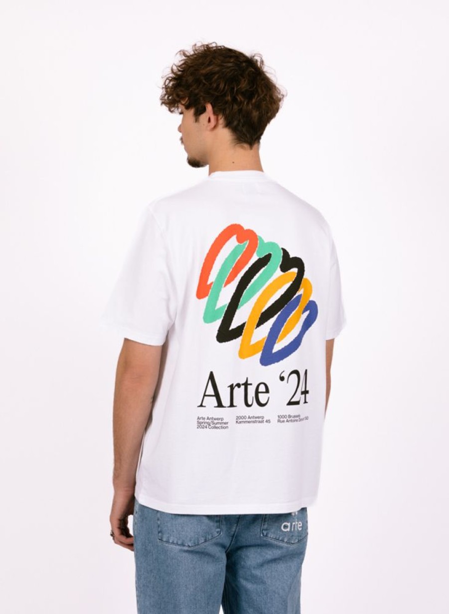 Arte T-Shirts | Arte Teo Back Hearts T-Shirt White