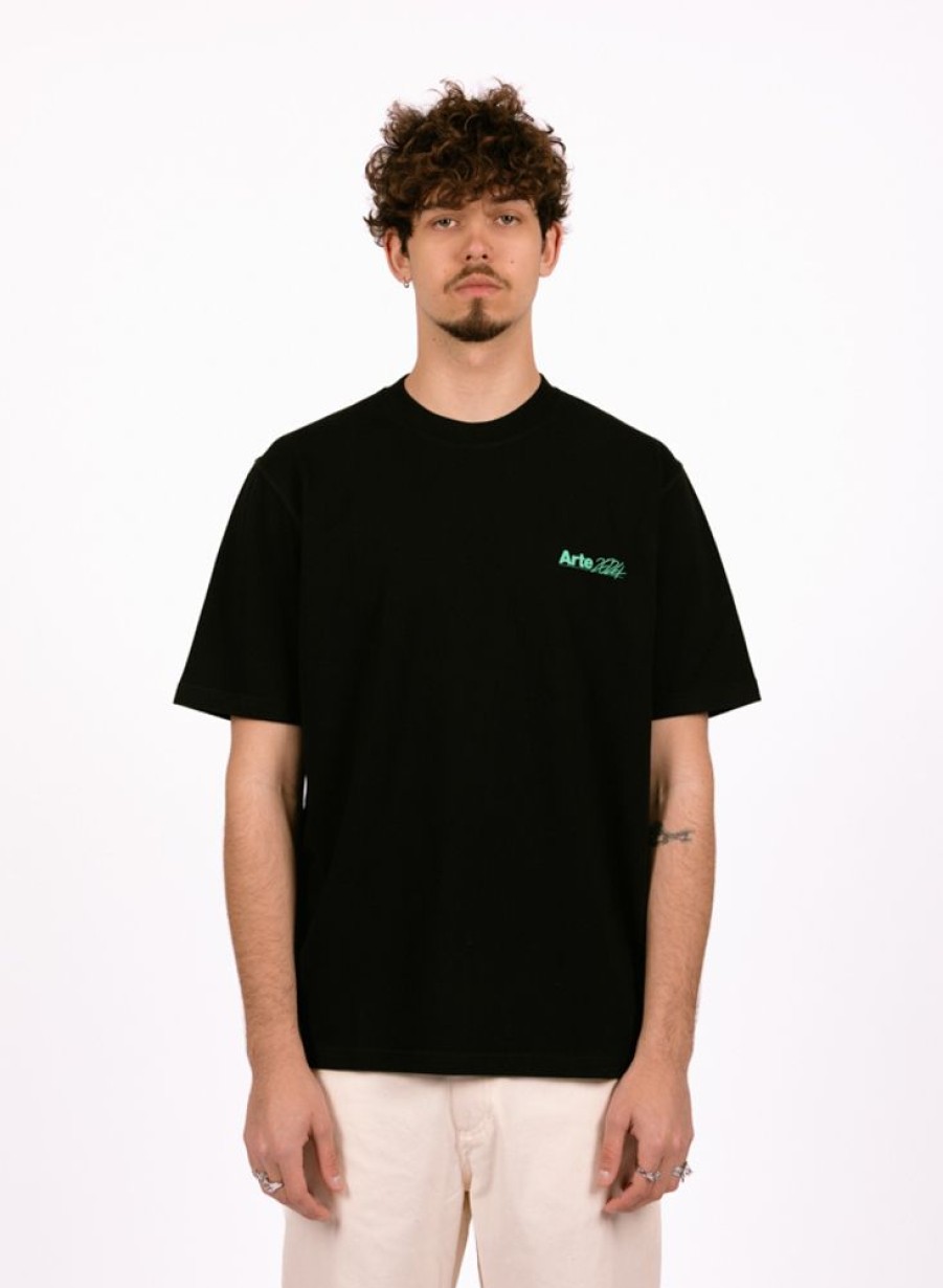 Arte T-Shirts | Arte Teo Back Ss24 T-Shirt Black