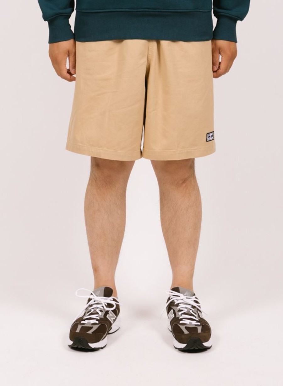 Obey Shorts | Obey Easy Relaxed Twill Short Beige