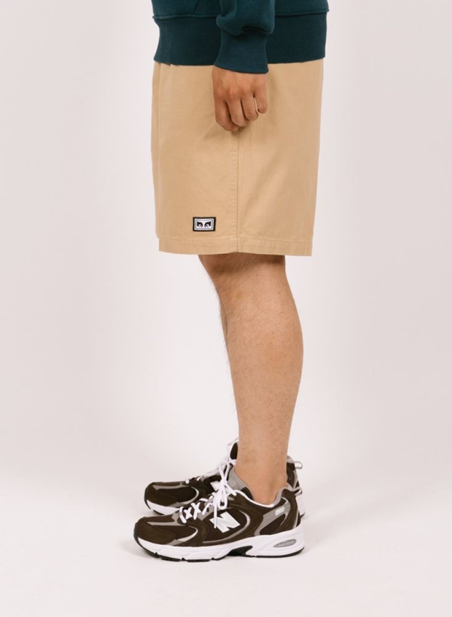 Obey Shorts | Obey Easy Relaxed Twill Short Beige