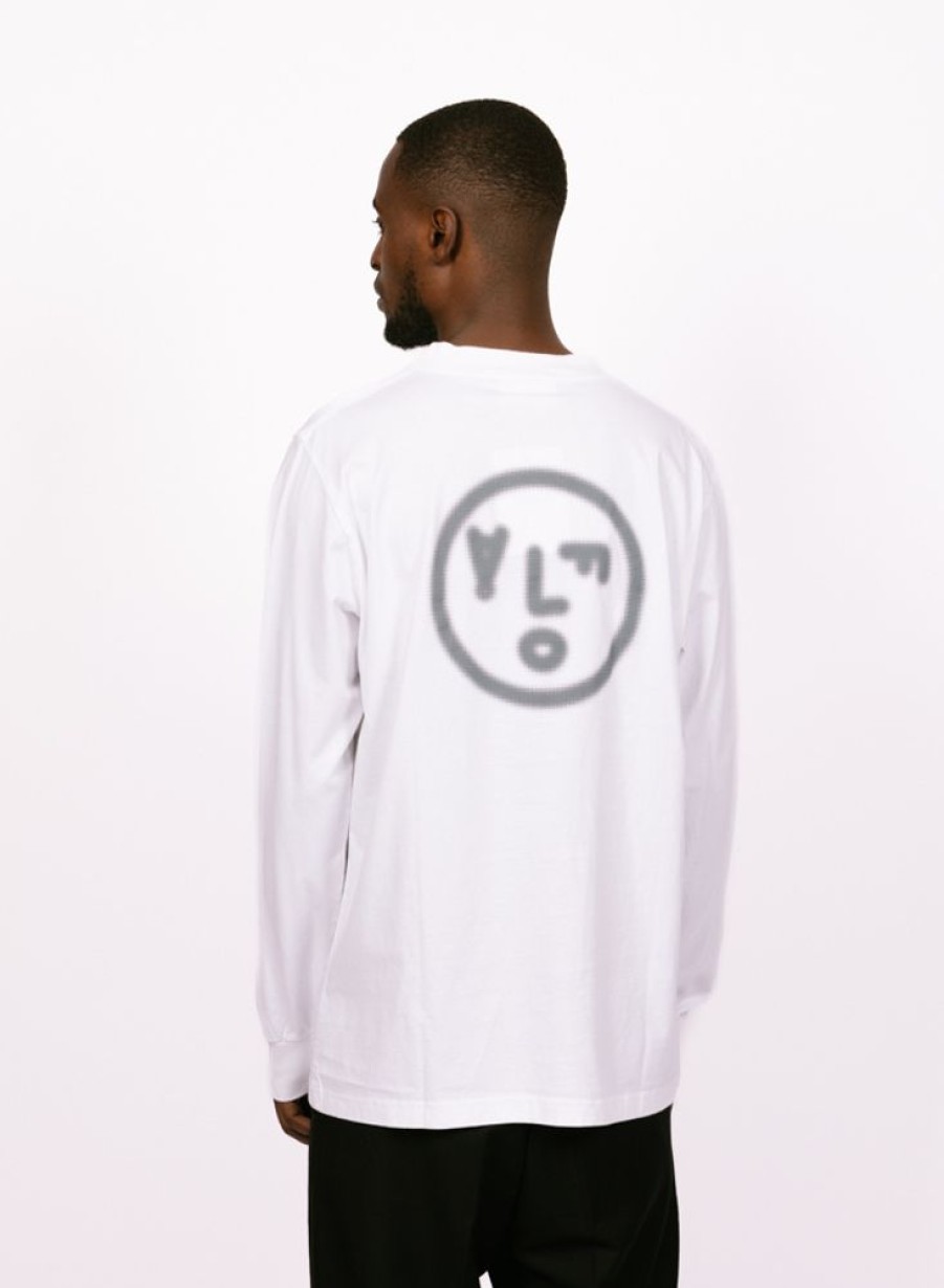 Olaf Hussein Longsleeves | Olaf Hussein Pixelated Face Ls Tee Optical White