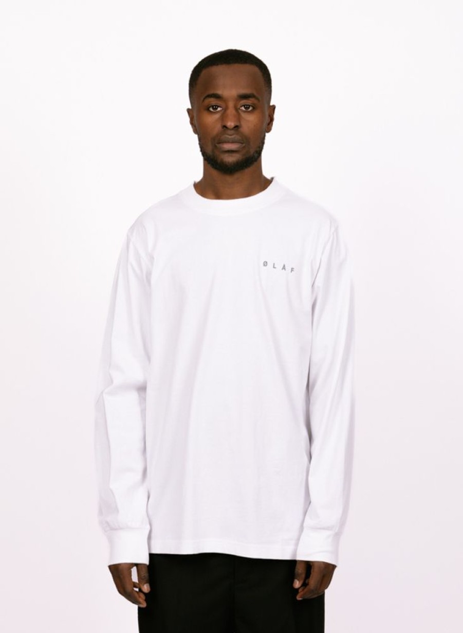 Olaf Hussein Longsleeves | Olaf Hussein Pixelated Face Ls Tee Optical White