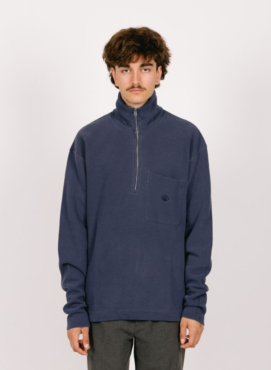 New Amsterdam Surf Association Sweaters | New Amsterdam Surf Association Tide Half-Zip Navy