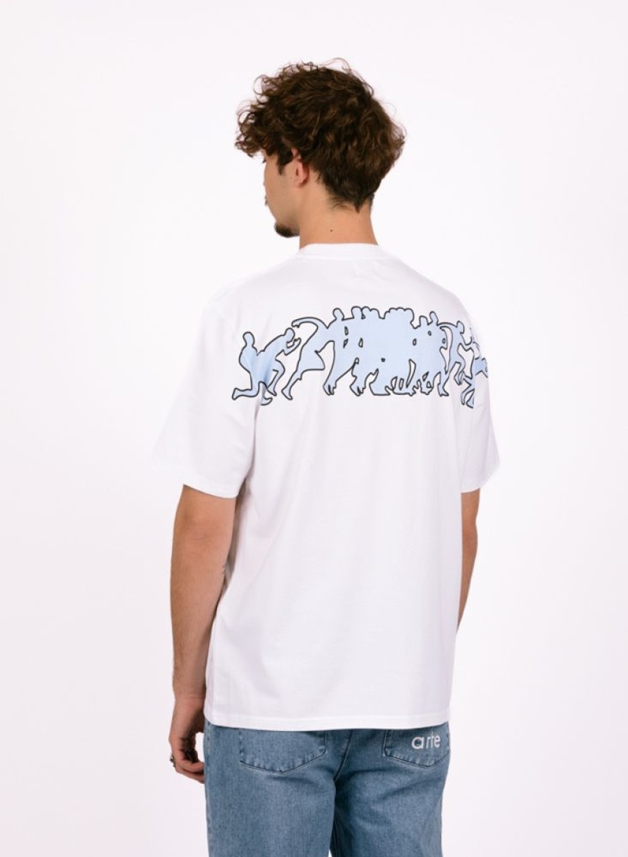 Arte T-Shirts | Arte Teo Back Multi Runner T-Shirt White