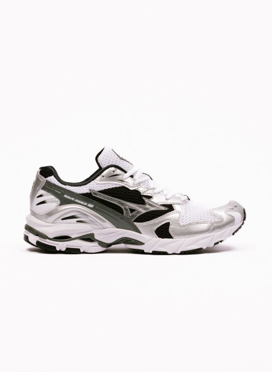 Mizuno Sneakers | Mizuno Wave Rider 10 White Silver Black