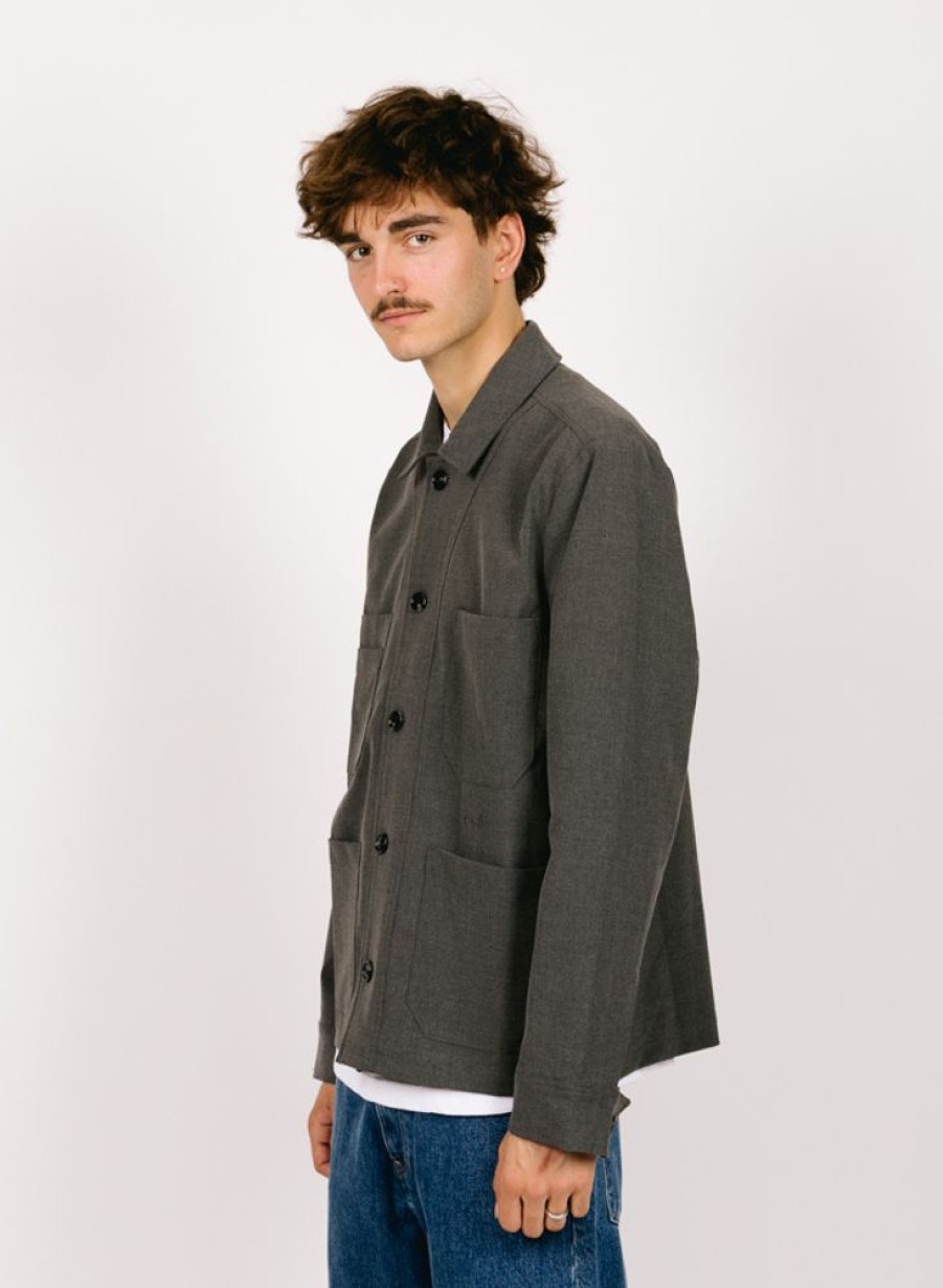 Olaf Hussein Jackets | Olaf Hussein Olaf Workwear Wooly Blazer Heather Grey