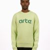 Arte Sweaters | Arte Arte Antwerp Kris Logo Sweater Light Green