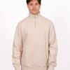 Olaf Hussein Sweaters | Olaf Hussein Olaf Block Zip Mock Cement