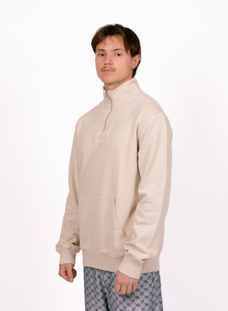 Olaf Hussein Sweaters | Olaf Hussein Olaf Block Zip Mock Cement