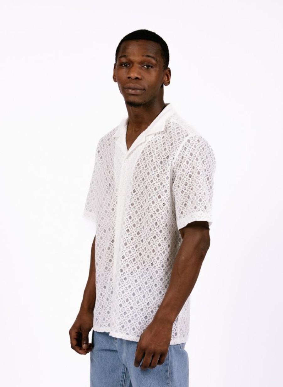 Wax London Shirts | Wax London Didcot Shirt Corded Lace White