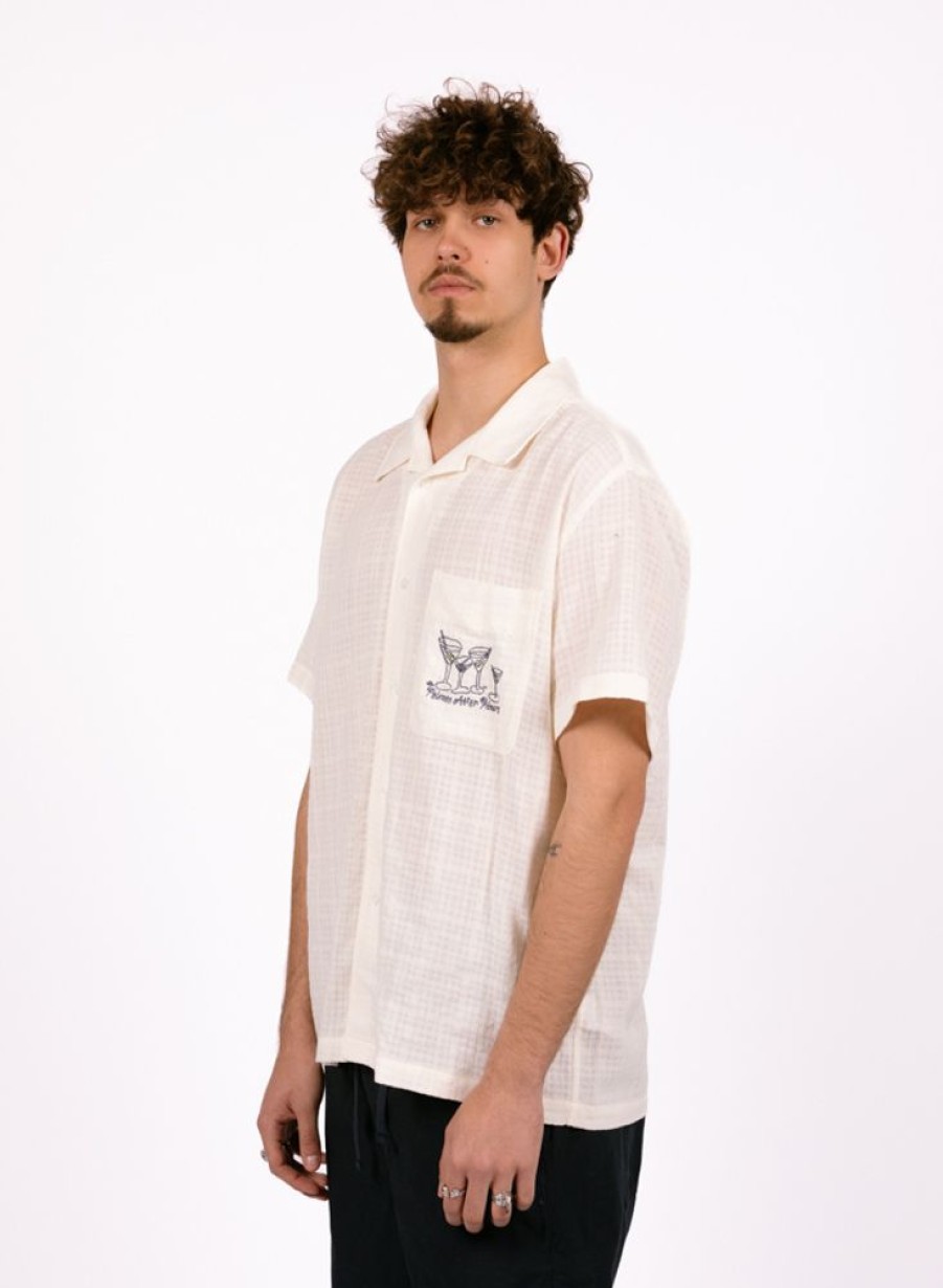 Palmes Shirts | Palmes Martini Short-Sleeved Shirt Off-White