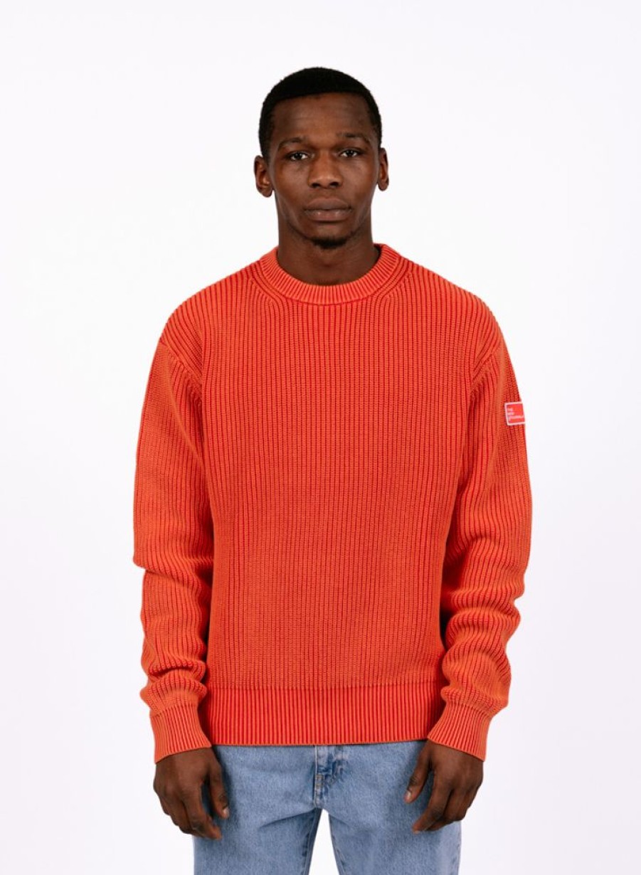 The New Originals Sweaters | The New Originals Fisherman Rib Knit Crewneck Barbados Cherry