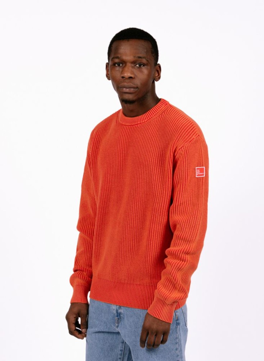 The New Originals Sweaters | The New Originals Fisherman Rib Knit Crewneck Barbados Cherry