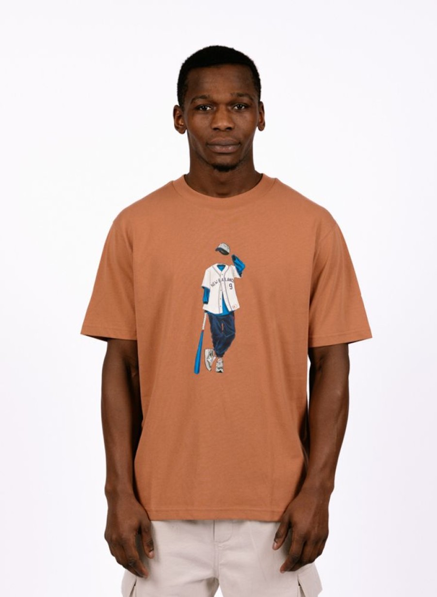 New Balance T-Shirts | New Balance Athletics Baseball Style Relaxed T-Shirt Walnut