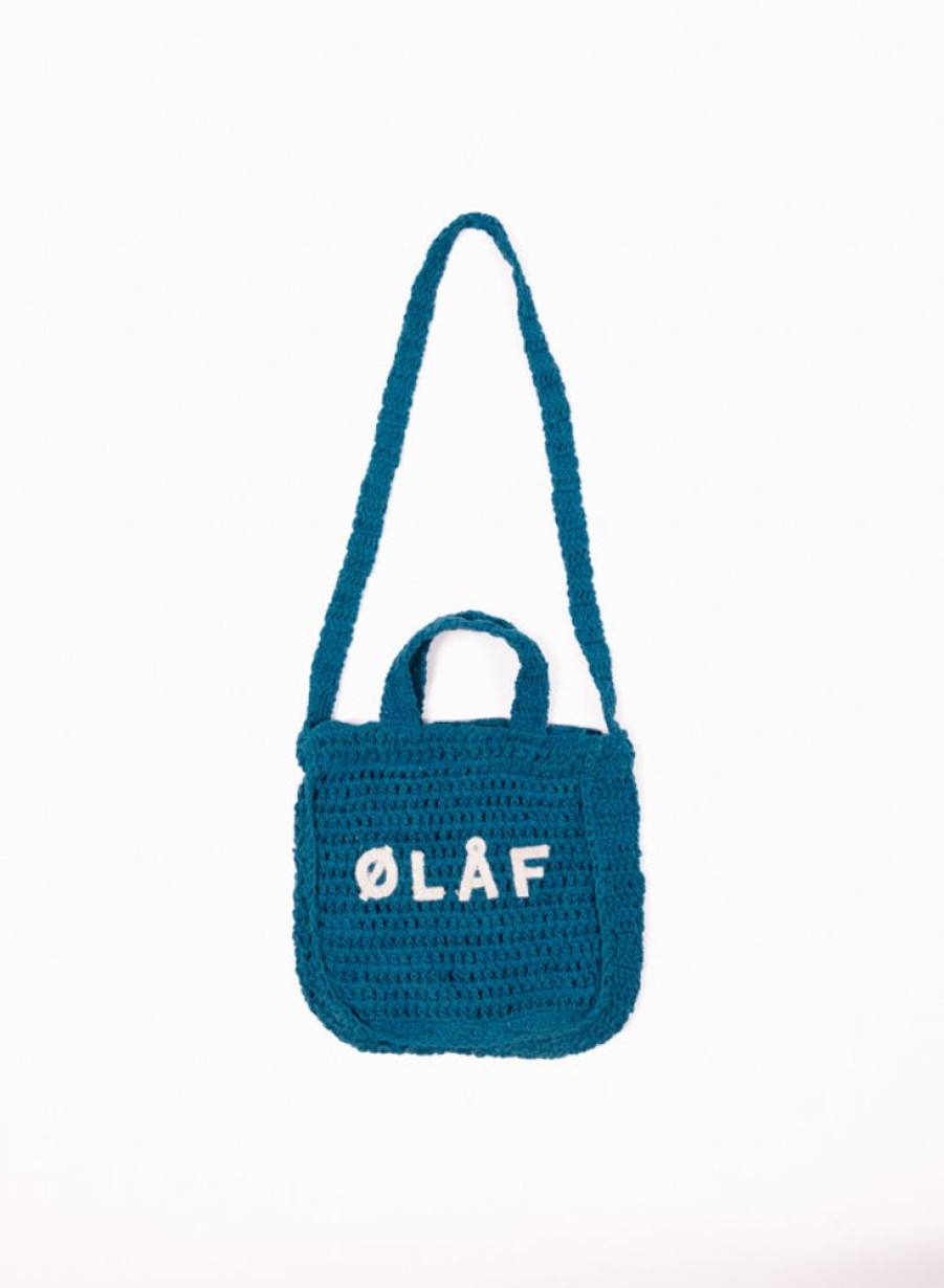 Olaf Hussein | Olaf Hussein Olaf Mini Crochet Tote Marine