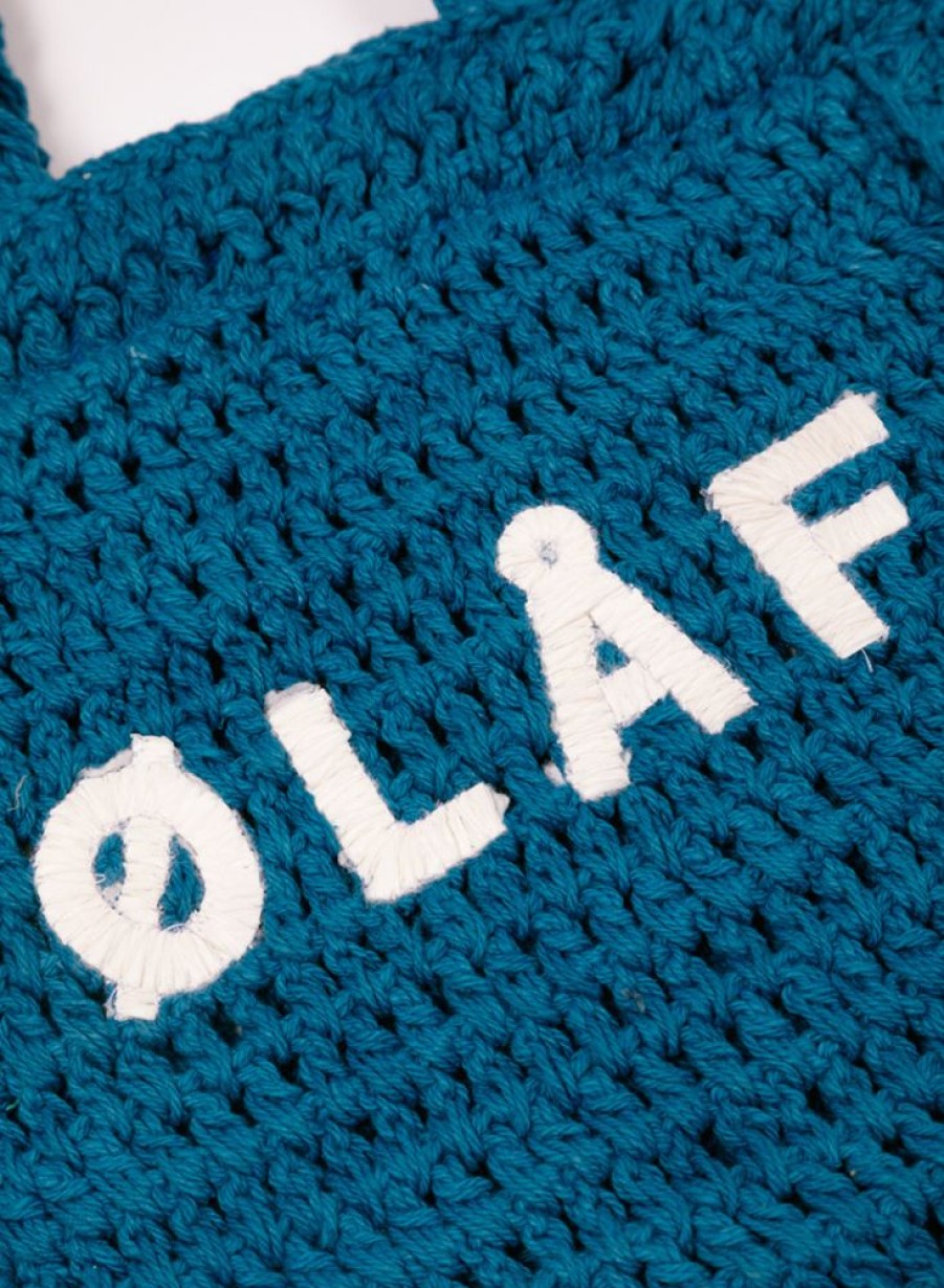 Olaf Hussein | Olaf Hussein Olaf Mini Crochet Tote Marine