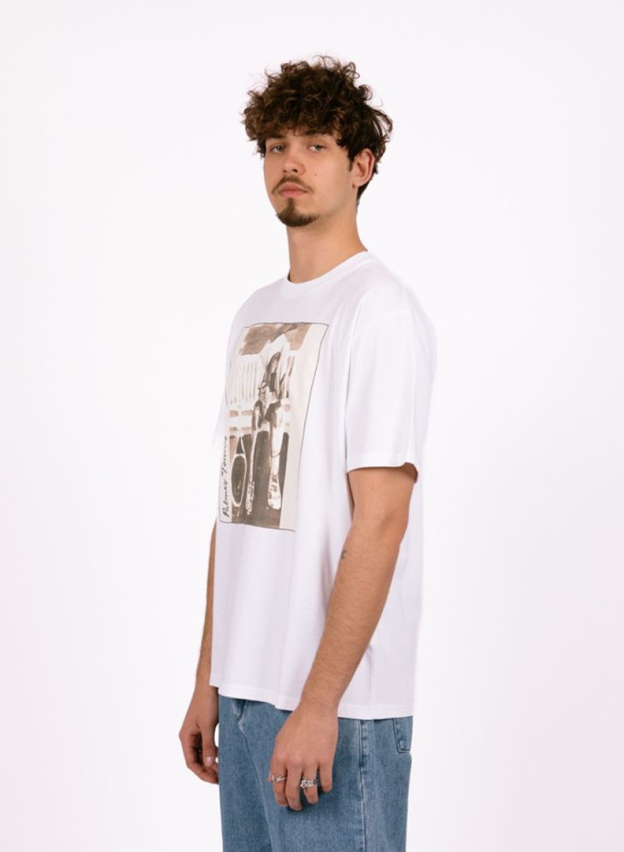 Palmes T-Shirts | Palmes Roland T-Shirt White