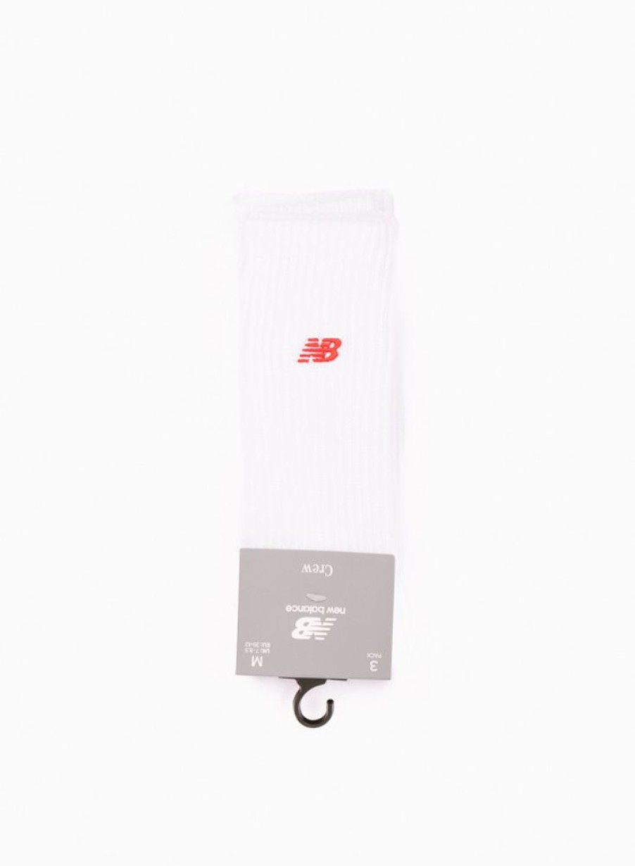 New Balance | New Balance Nb Patch Logo Crew Socks 3 Pairs White