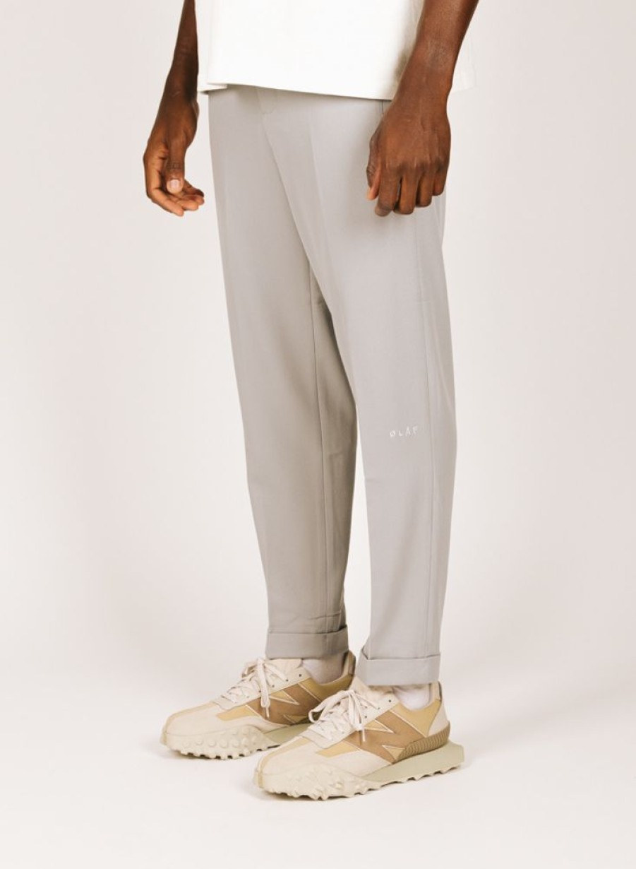 Olaf Hussein Pants | Olaf Hussein Olaf Slim Elasticated Trouser Light Grey