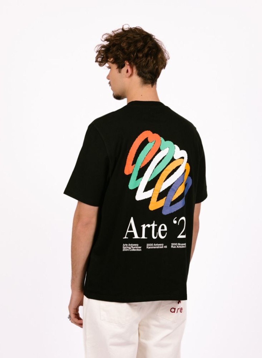 Arte T-Shirts | Arte Teo Back Hearts T-Shirt Black