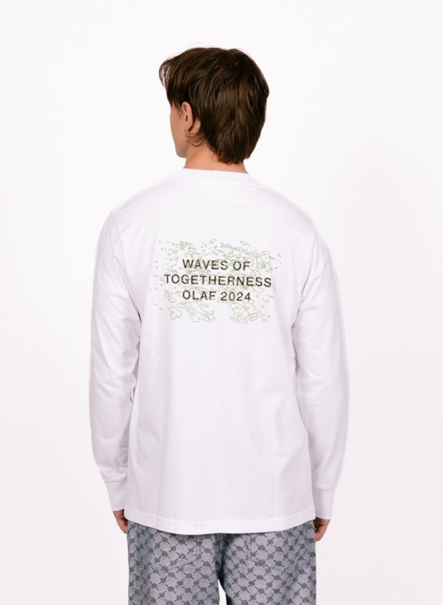 Olaf Hussein Longsleeves | Olaf Hussein Olaf Waves Together Ls Tee Optical White