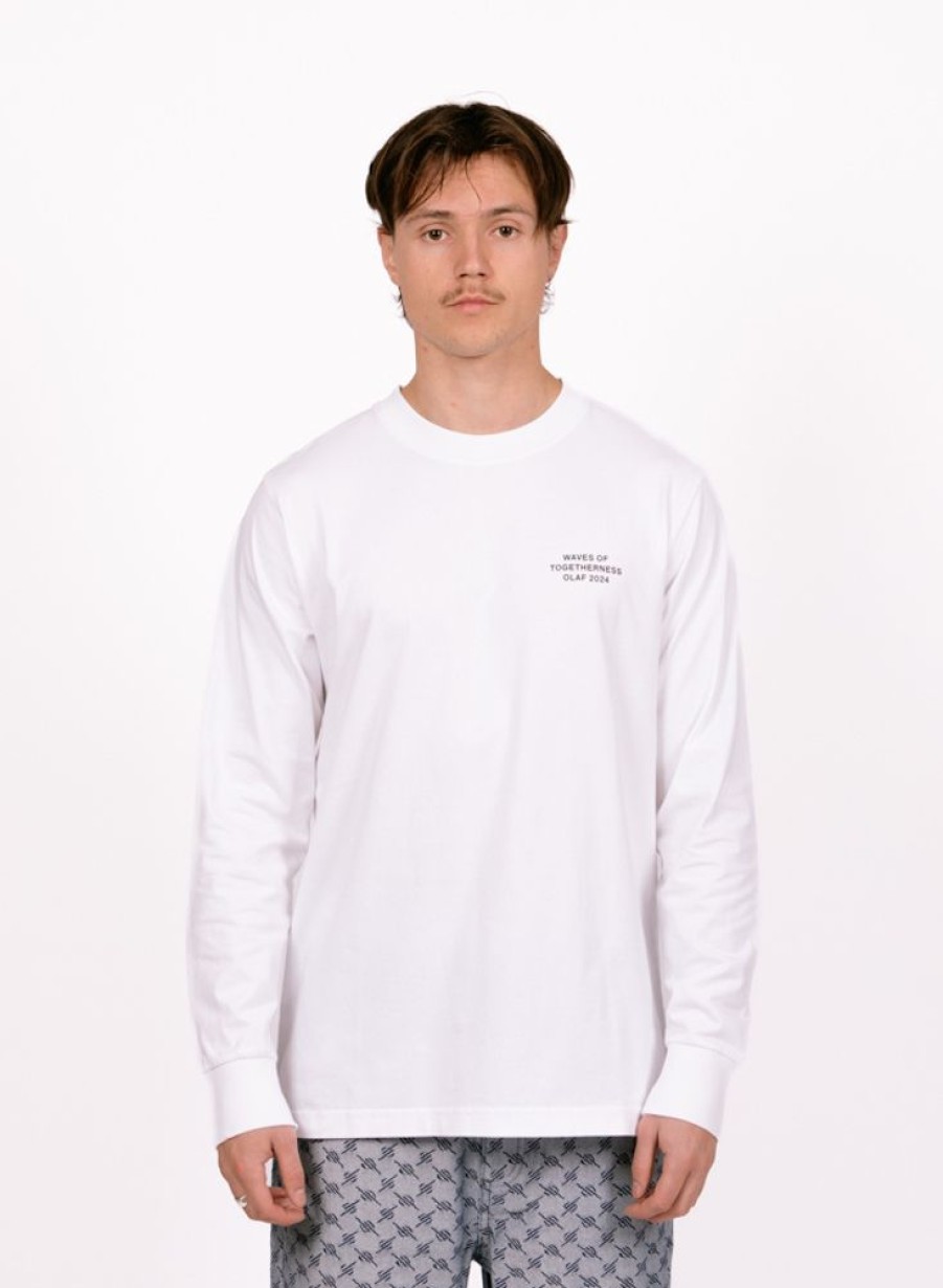 Olaf Hussein Longsleeves | Olaf Hussein Olaf Waves Together Ls Tee Optical White