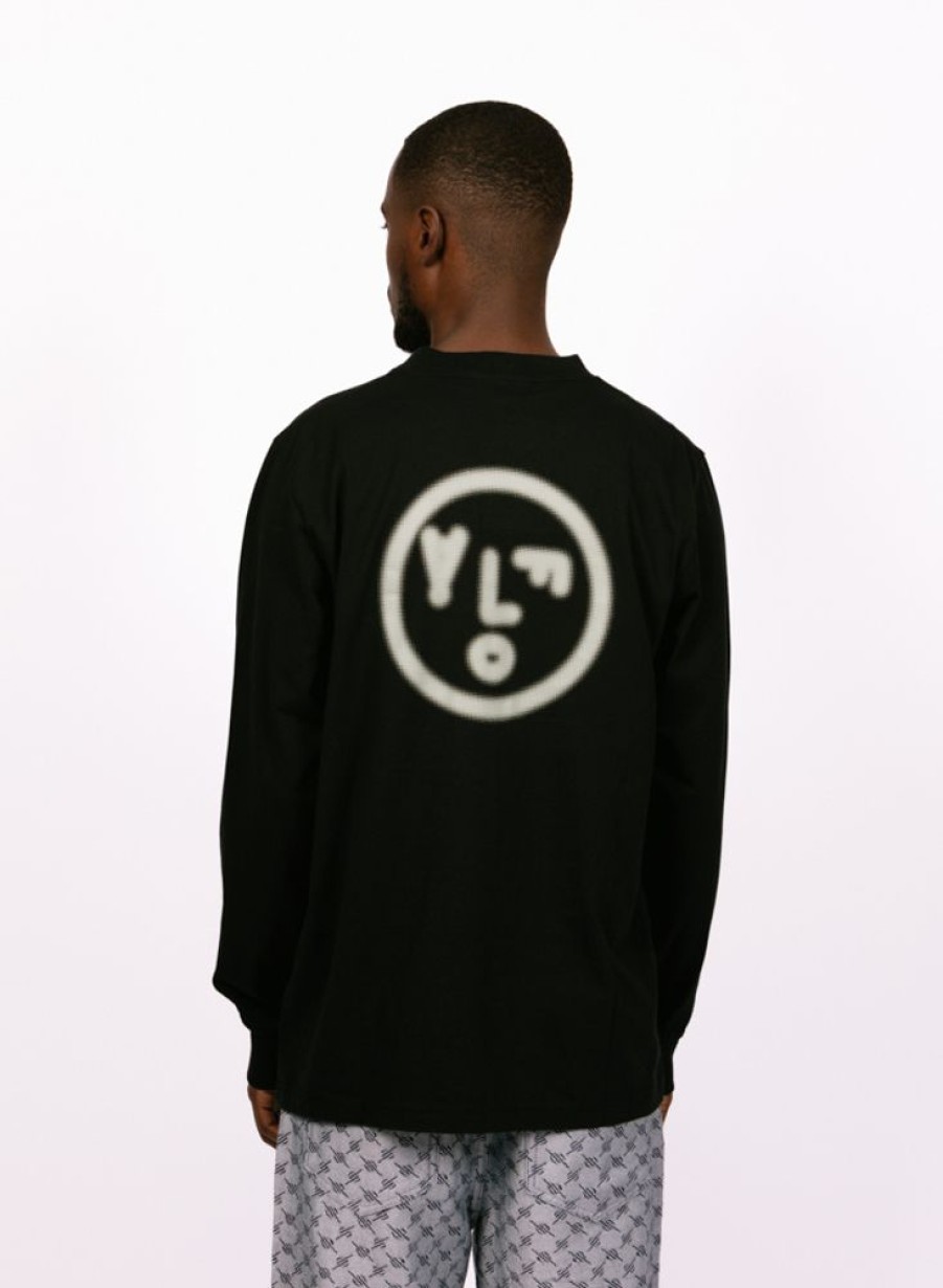 Olaf Hussein Longsleeves | Olaf Hussein Pixelated Face Ls Tee Black