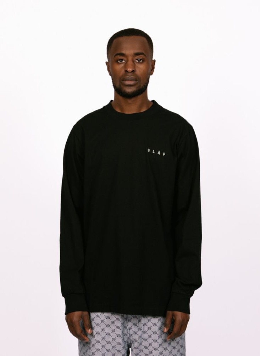 Olaf Hussein Longsleeves | Olaf Hussein Pixelated Face Ls Tee Black