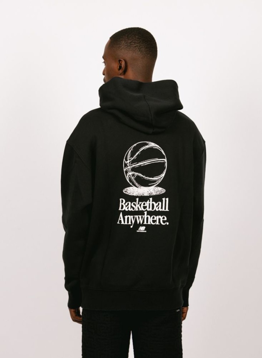 New Balance Sweaters | New Balance Hoops Fleece Hoodie Black