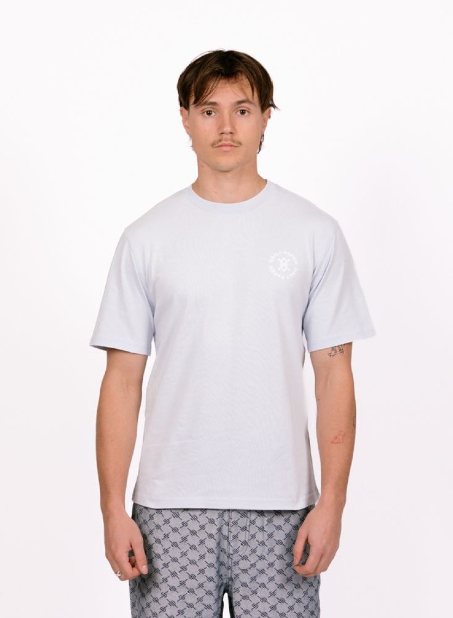 Daily Paper T-Shirts | Daily Paper Circle Ss T-Shirt Halogen Blue