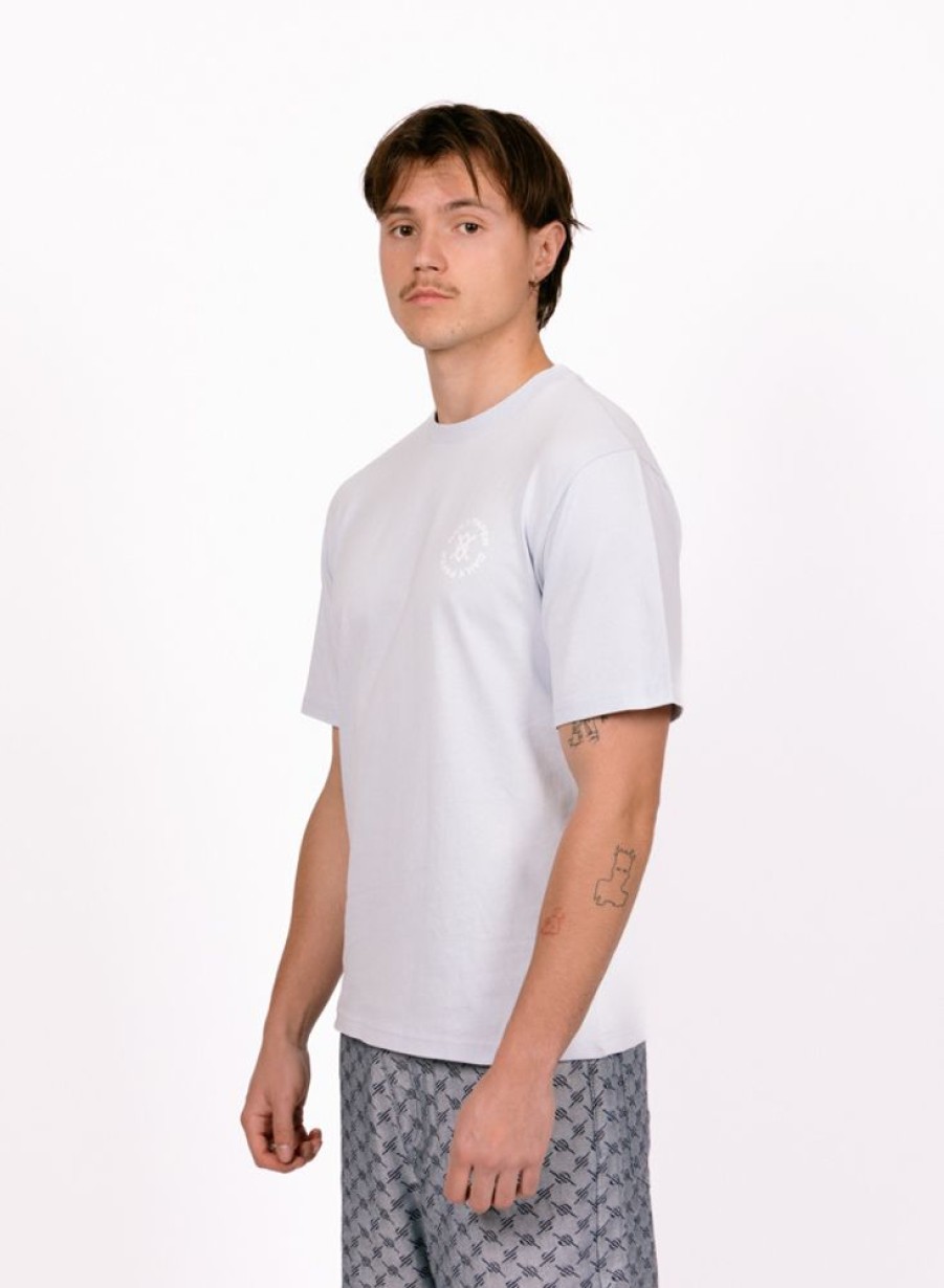 Daily Paper T-Shirts | Daily Paper Circle Ss T-Shirt Halogen Blue