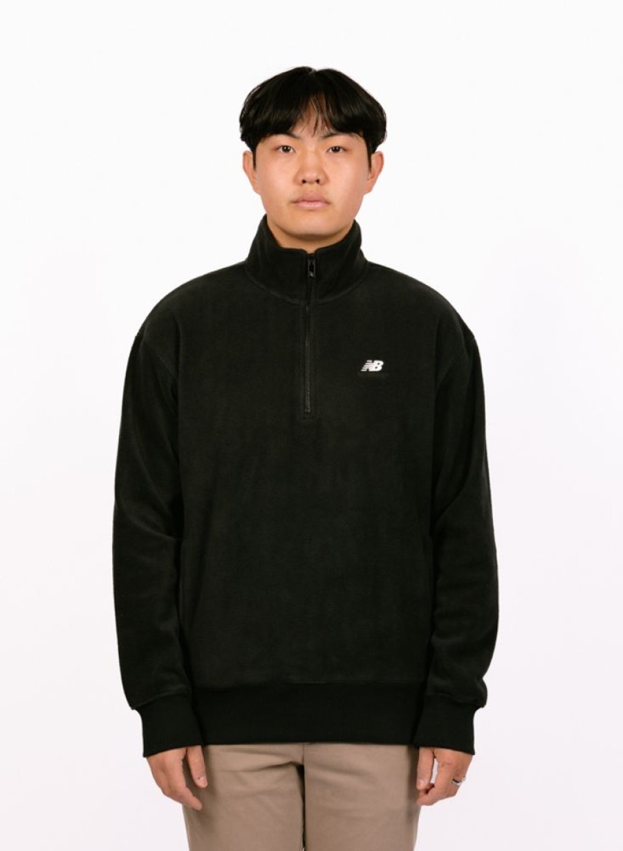 New Balance Sweaters | New Balance Athletics Remastered French Terry 1/4 Zip Black