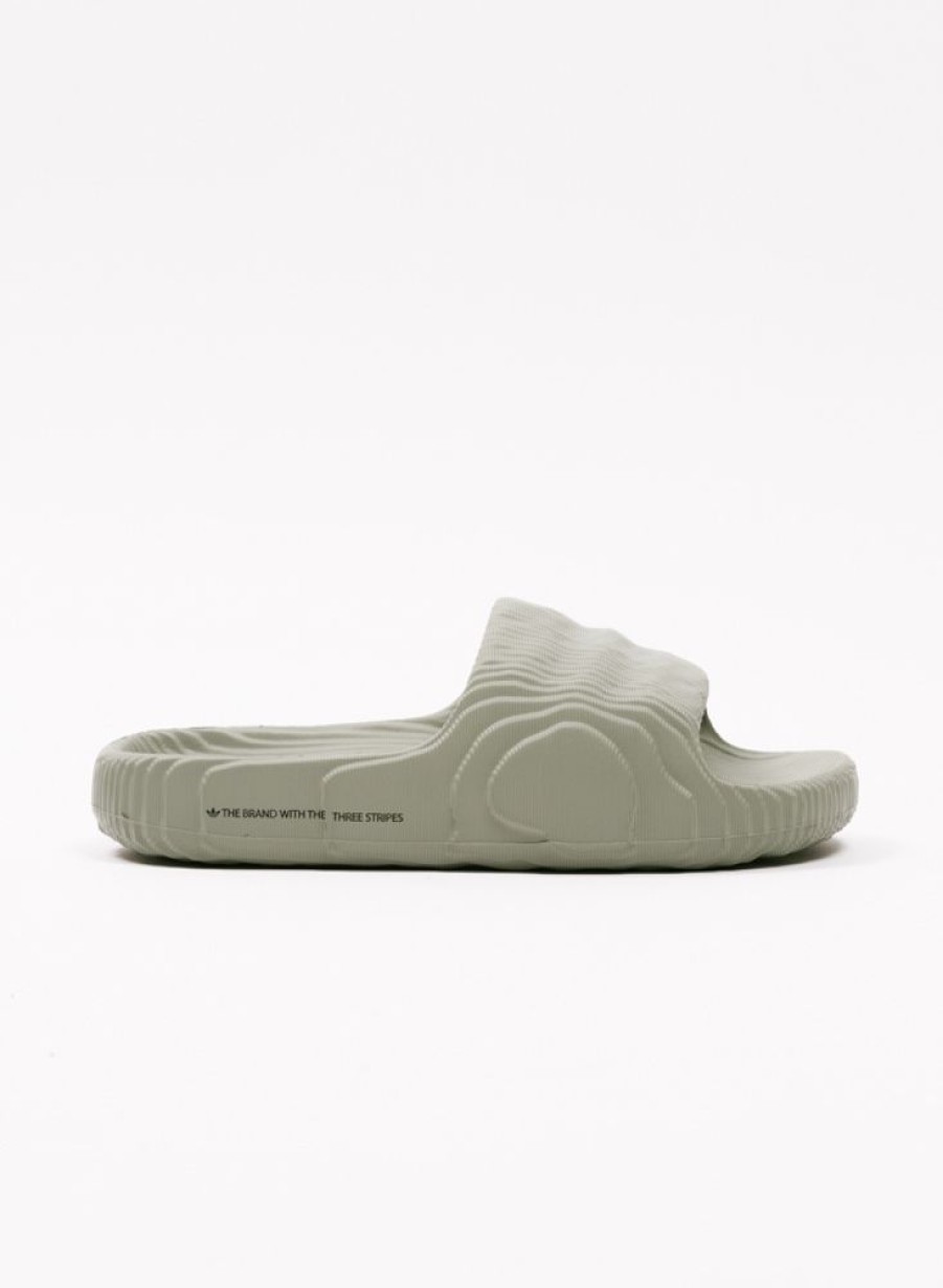 adidas originals Slides | Adidas Originals Adilette 22 Silver Green/Silver Green/Core Black