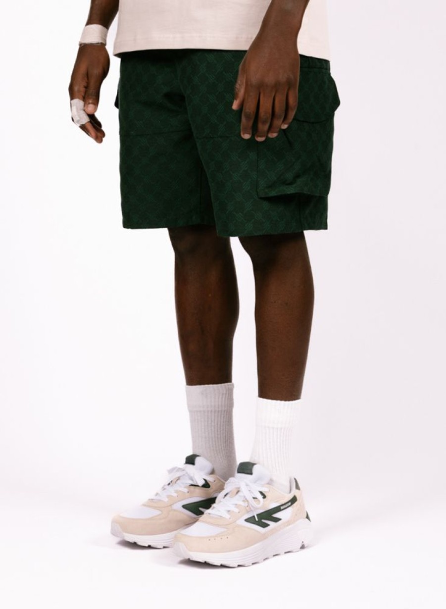 Daily Paper Shorts | Daily Paper Benji Monogram Cargo Shorts Pine Green