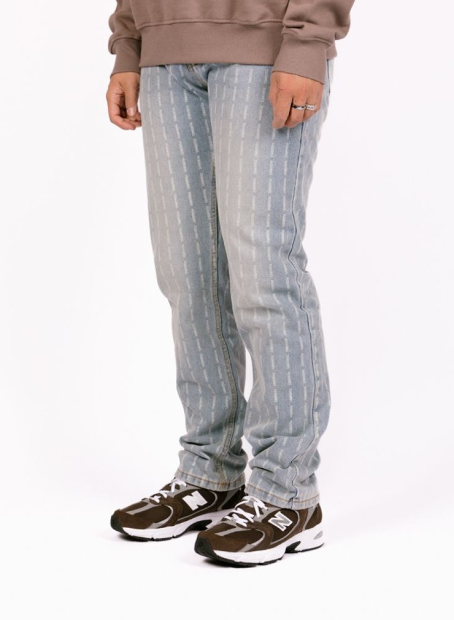 Pleasures Pants | Pleasures Impact Pinstripe Denim Blue